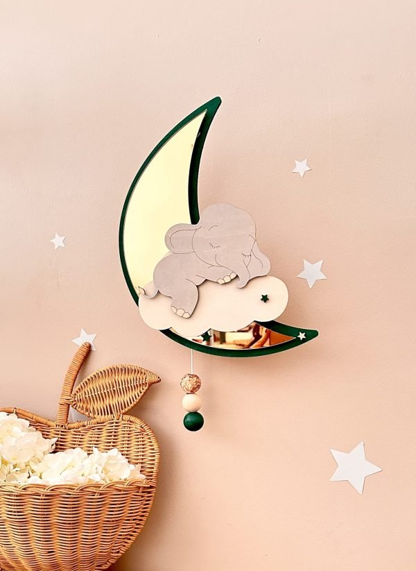 boite à musique lune éléphant