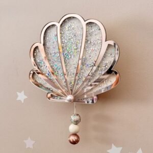 Boite à musique coquillage Rose Gold Argent